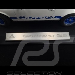 Porsche 911 2.7 Carrera RS 1973 blanche / bandes bleues exemplaire n° 78 / 200 1/18 Norev 187637