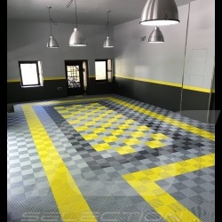 Garage floor tiles Premium quality Yellow RAL1018 German-made - 20 years warranty - Set of 6 tiles of 40 x 40 cm