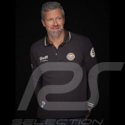 Gulf Le Mans victory Vintage Polo Long sleeves Charcoal grey - men
