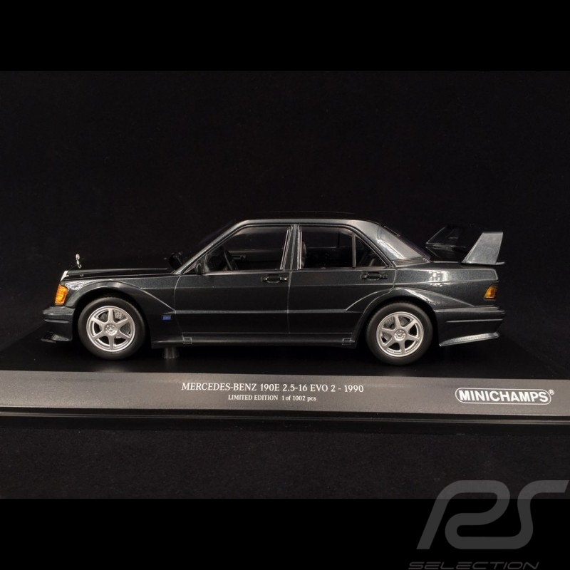 Mercedes 190E 2.5-16 EVO 2 1990 bleu noir 1/18 Minichamps 155036100