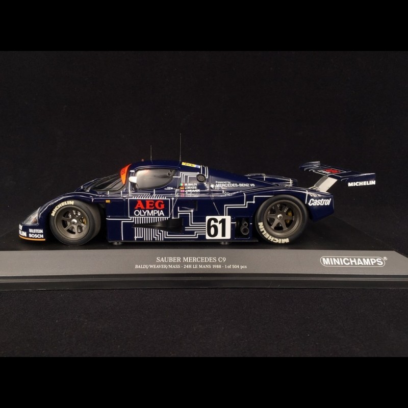 Minichamps 1/18 – Sauber Mercedes C9 N°61, Le Mans 1988, Baldi/Weaver/Mass