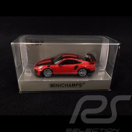 Porsche 911 GT2 RS typ 991 2018 rot / Kohlenstoff 1/87 Minichamps 870068126