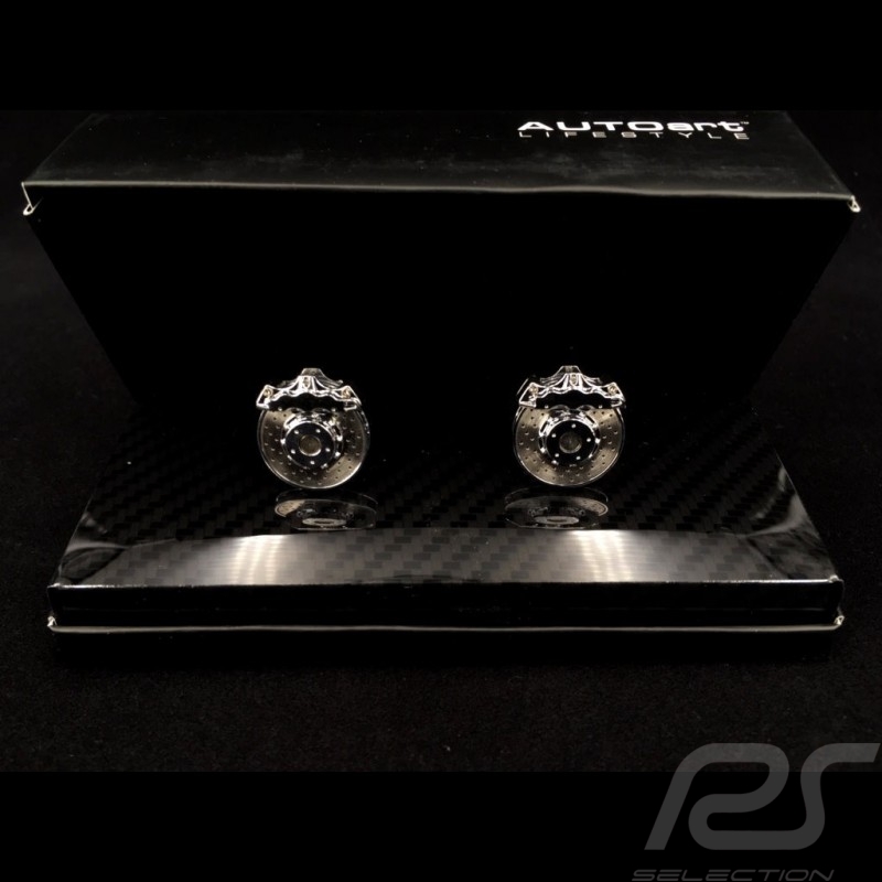 Brake disc cufflinks  Chrome Autoart 45701
