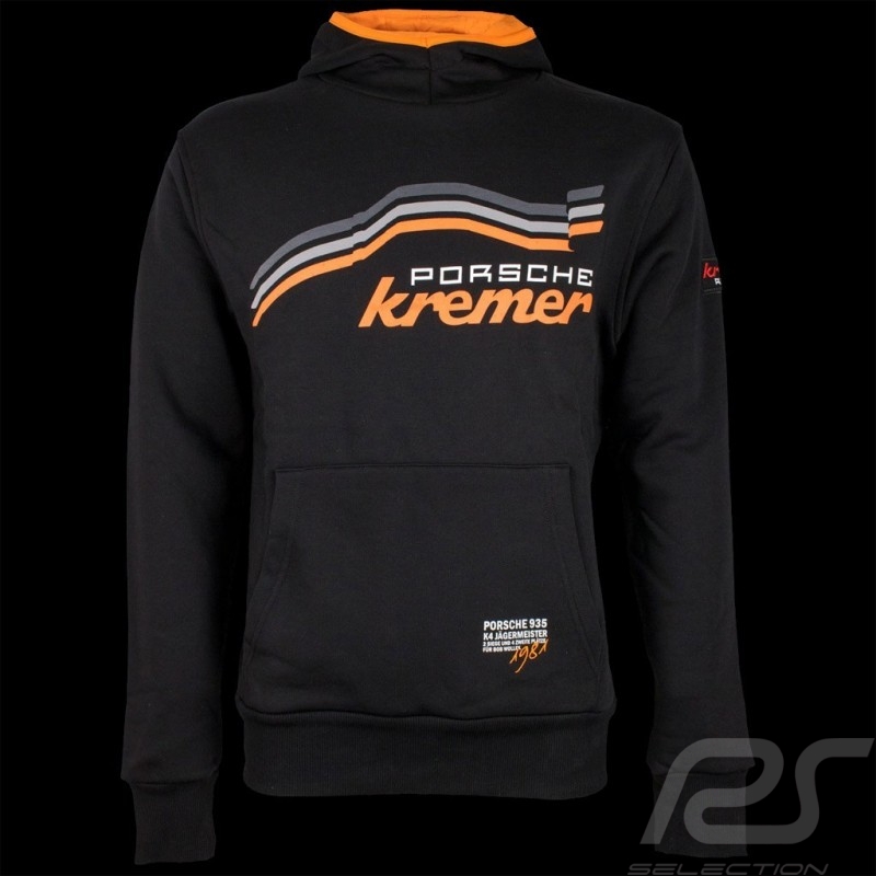 Porsche Hoodie Jacke Kremer Racing Porsche 935 K4 n° 52 Jägermeister Schwarz - Herren
