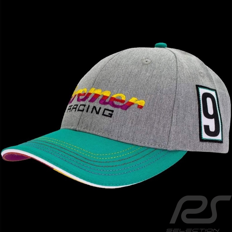Casquette Hat Cap Kappe Porsche Kremer Racing Porsche 911 Carrera No. 9 grise / verte