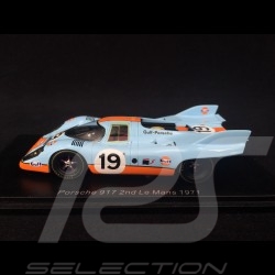 Porsche 917K n° 19 Gulf 2ème Le Mans 1971 1/43 Spark S0916