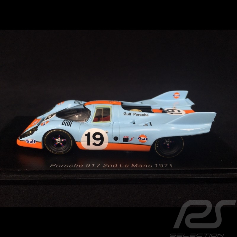 Porsche 917K n° 19 Gulf Platz 2 Le Mans 1971 1/43 Spark S0916
