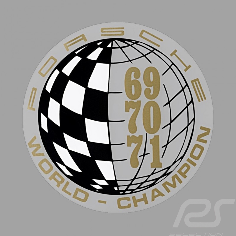 Sticker Porsche World Champion 69-70-71 for the inside of glasses