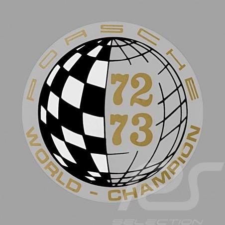 Autocollant Sticker Aufkleber Porsche World Champion 72-73 pour l'intérieur de la vitre