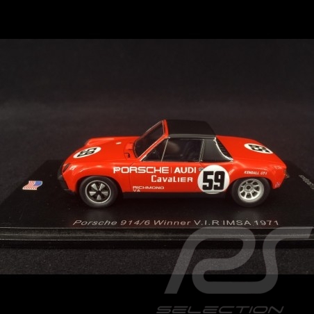 Porsche 914/6 n° 59 Sieger V.I.R IMSA 1971 1/43 Spark US081