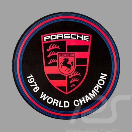 Autocollant Sticker Aufkleber Porsche 1976 World Champion pour l'intérieur de la vitre