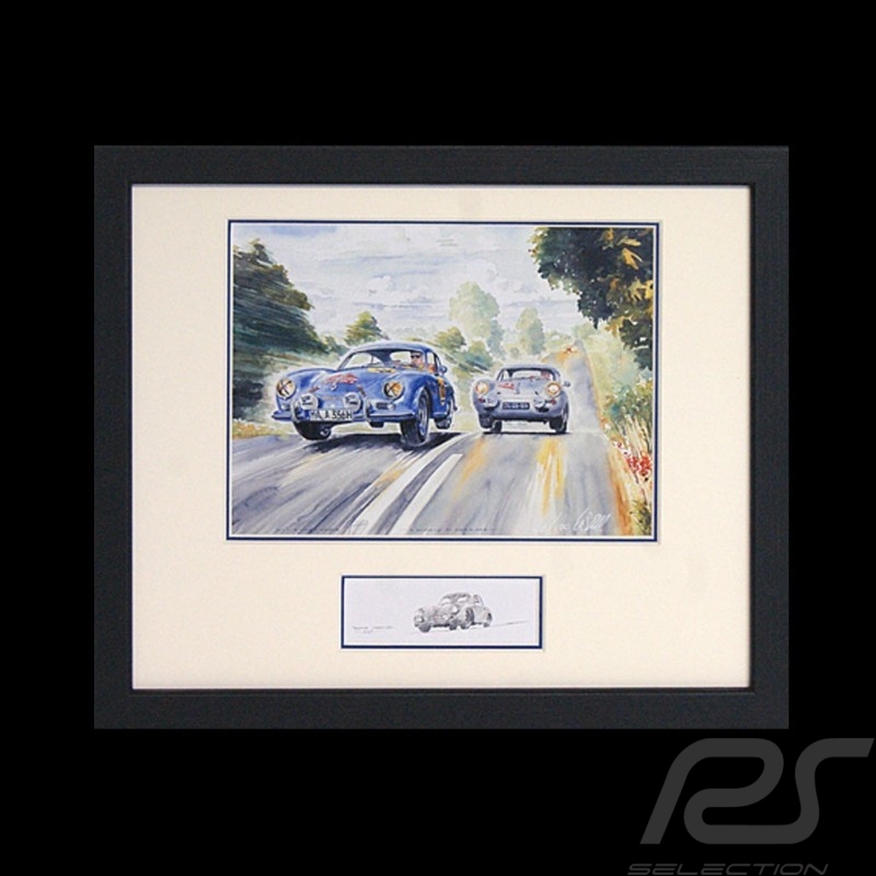 Porsche 804 Grosser Preis von Frankreich reproduction d'une affiche originale de Erich Strenger