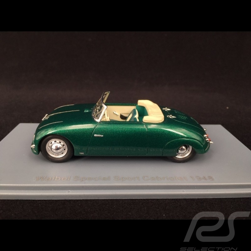 Porsche Waibel Special Sport Cabriolet 1948 green 1/43 Neo NEO46190