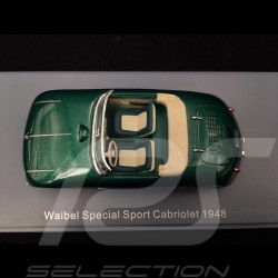 Porsche Waibel Special Sport Cabriolet 1948 grün 1/43 Neo NEO46190