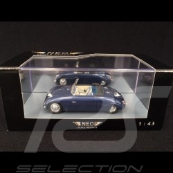 Porsche Waibel Special Sport Cabriolet 1948 bleu 1/43 Neo 186066