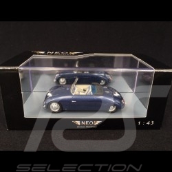 Porsche Waibel Special Sport Cabriolet 1948 bleu 1/43 Neo NEO46191