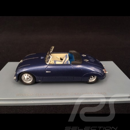 Porsche Waibel Special Sport Cabriolet 1948 bleu 1/43 Neo 186066