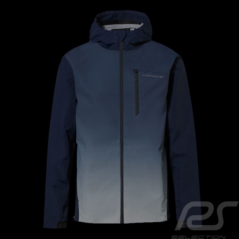 Veste Jacket Jacke Porsche à capuche coupe-vent Turbo Collection Bleu marine WAP217LTRB - homme