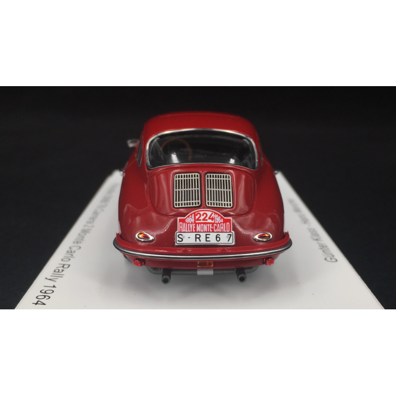 Porsche 356B T6 Carrera 2 n° 224 Rallye Monté Carlo 1964 1/43 Spark