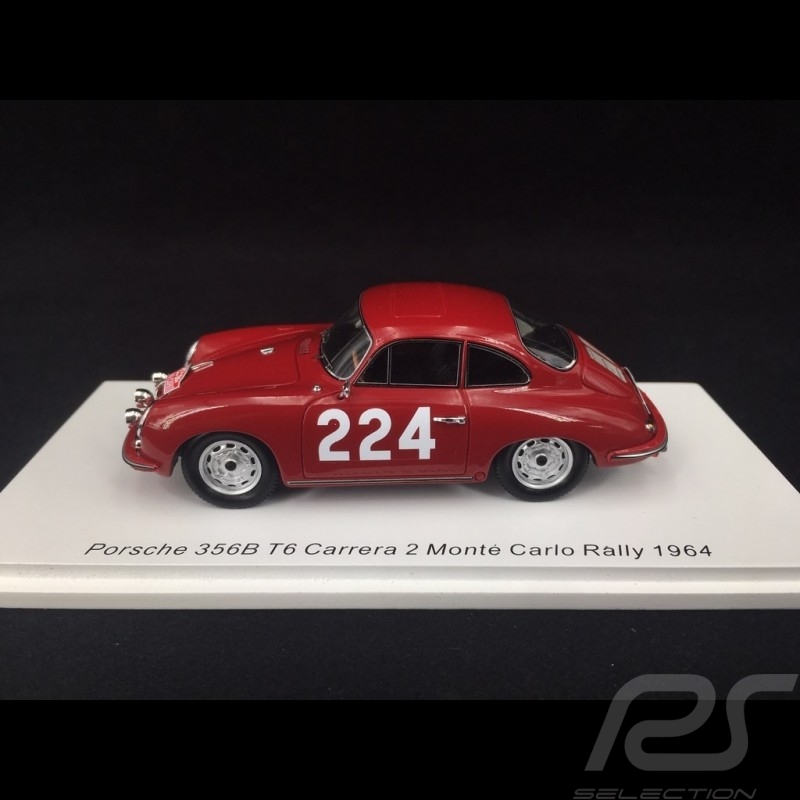 Porsche 356B T6 Carrera 2 n° 224 Rally Monté Carlo 1964 1/43 Spark S6601