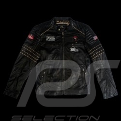 Veste Jacket Jacke cuir leather leder 24h Le Mans 66 Mulsanne Noir - homme
