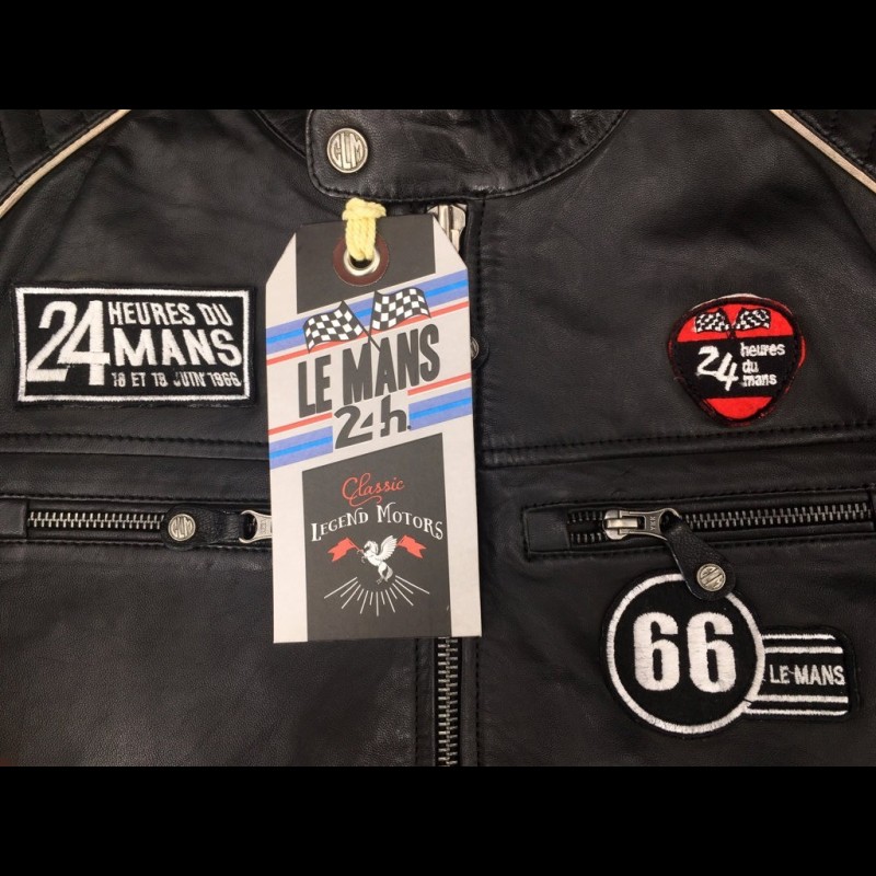Leather jacket 24h Le Mans Mulsanne Black - men