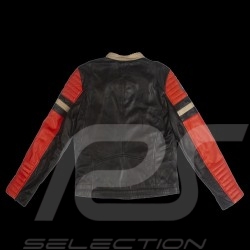 Veste cuir 24h Le Mans 66 Firestarter rouge / noir / beige - femme jacket jacke