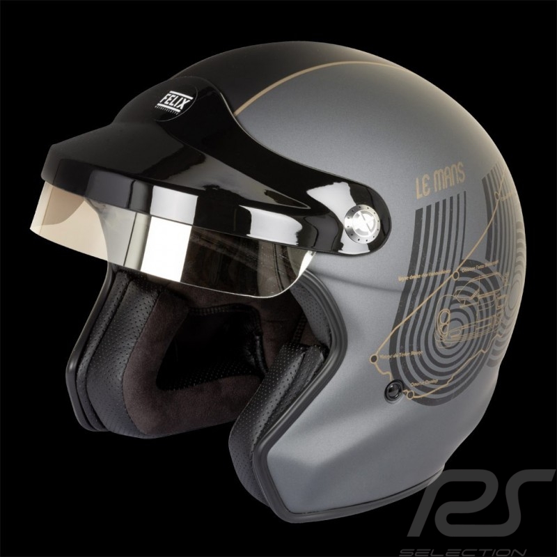 Casque de course vintage trois rayures