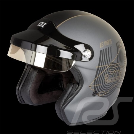 Casque de course vintage trois rayures