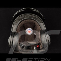 Casque de course vintage trois rayures