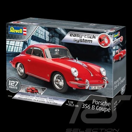 Maquette montage sans colle Porsche 356 B 1959 rouge 1/16 Revell 07679 kit glue-free kleberfreie 