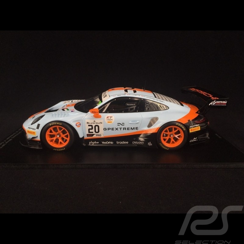 Porsche 911 GT3 R type 991 n° 20 Gulf Vainqueur SPA 2019 1/18 Spark 18SB012 winner sieger