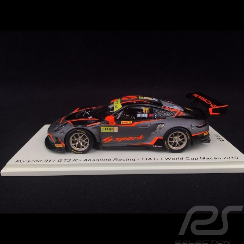 Porsche 911 GT3 R type 991 n° 911 Absolute Racing FIA GT World Cup Macau 2019 1/43 Spark SA224