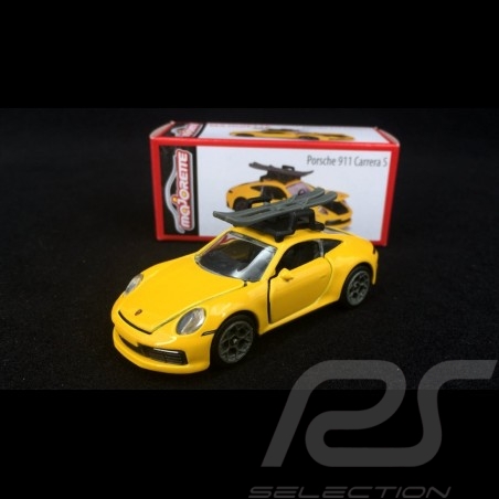MAJORETTE PORSCHE 911 Carrera GIALLO AUTO SPORTIVA AUTO Sports Car Yellow Jaune 