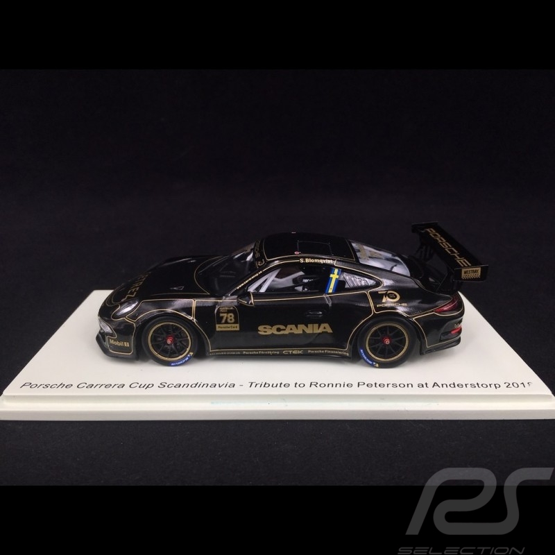 Porsche 911 GT3 Cup type 991 n° 78 Porsche Carrera Cup Scandinavia Hommage à Ronnie Peterson Anderstorp 2018 1/43 Spark S4519