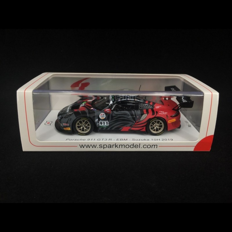 Porsche 911 GT3 R type 991 n° 911 EBM 10h Suzuka 2019 1/43 Spark SJ089