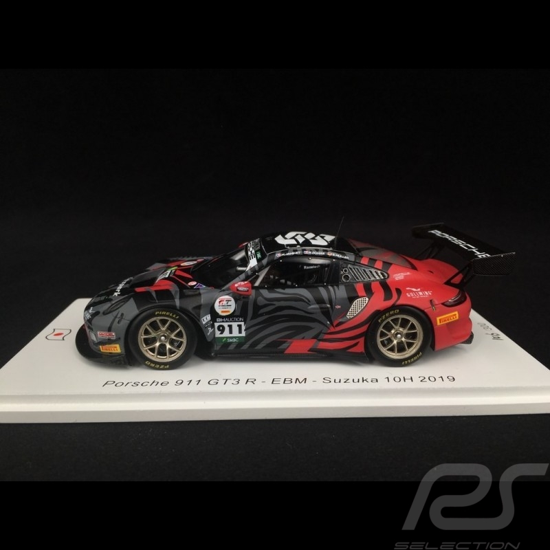 Porsche 911 GT3 R type 991 n° 911 EBM 10h Suzuka 2019 1/43 Spark SJ089