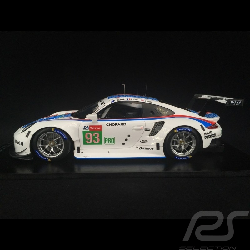 Porsche 911 RSR type 991 n° 93 Brumos 3ème LMGTE Pro Class Le Mans 2019 1/18 Spark 18S436