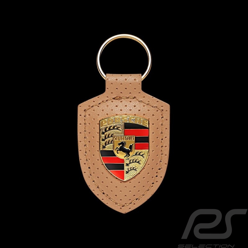 Porte-clés Porsche Heritage écusson beige perforé WAP0500900LHRT