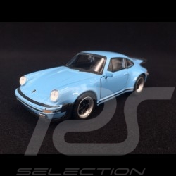 Porsche 911 Turbo 3.0 1975 Gulf blue pull back toy Welly