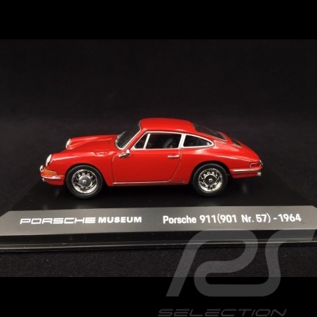 Porsche 911 typ 901 n° 57 1964 signalrot 1/43 Welly MAP01991118