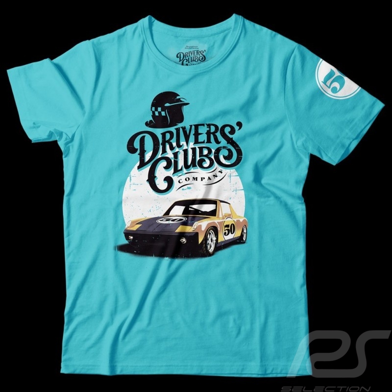 T-shirt Porsche 914 /6 Bleu pétrole clair Light petrol blue Helles Benzinblau - homme