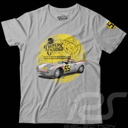 T-shirt Porsche 550 Panamerica Gris chiné Heather grey Graumeliert - homme
