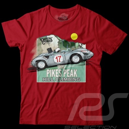 T-shirt Porsche 718 RS /61 Pikes peak 1962 Rouge Red Rot homme