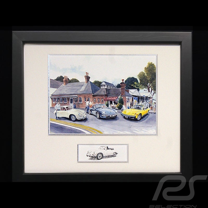 Porsche 804 Grosser Preis von Frankreich reproduction d'une affiche originale de Erich Strenger