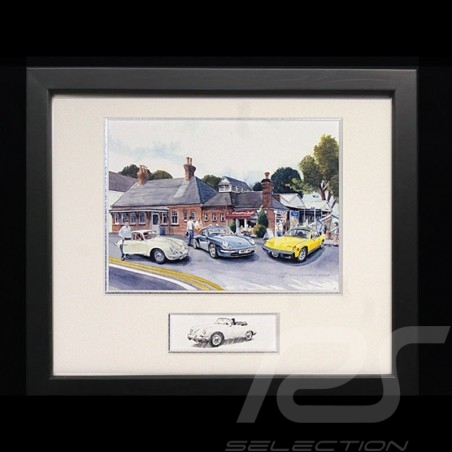 Porsche 804 Grosser Preis von Frankreich reproduction d'une affiche originale de Erich Strenger