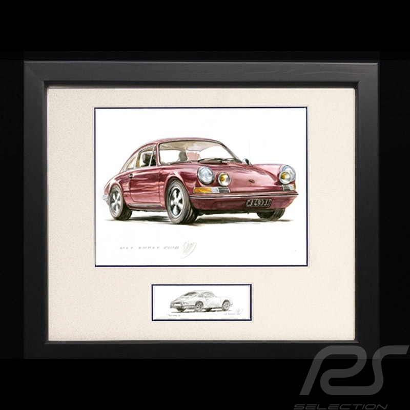 Porsche 804 Grosser Preis von Frankreich reproduction d'une affiche originale de Erich Strenger
