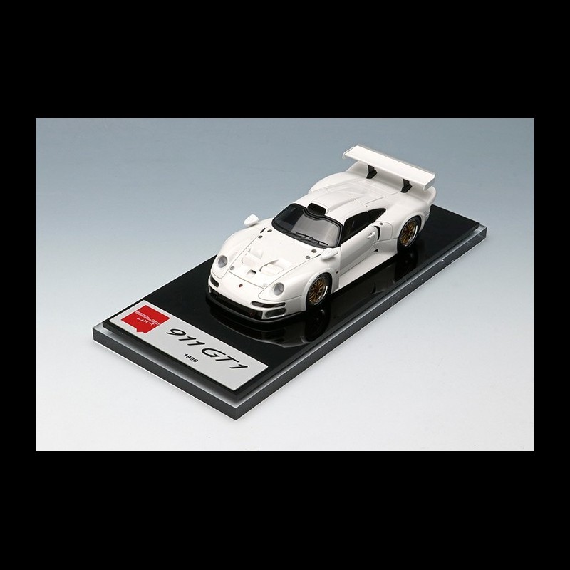 Porsche 911 GT1 1996 White 1/43 Make Up Eidolon EM328C