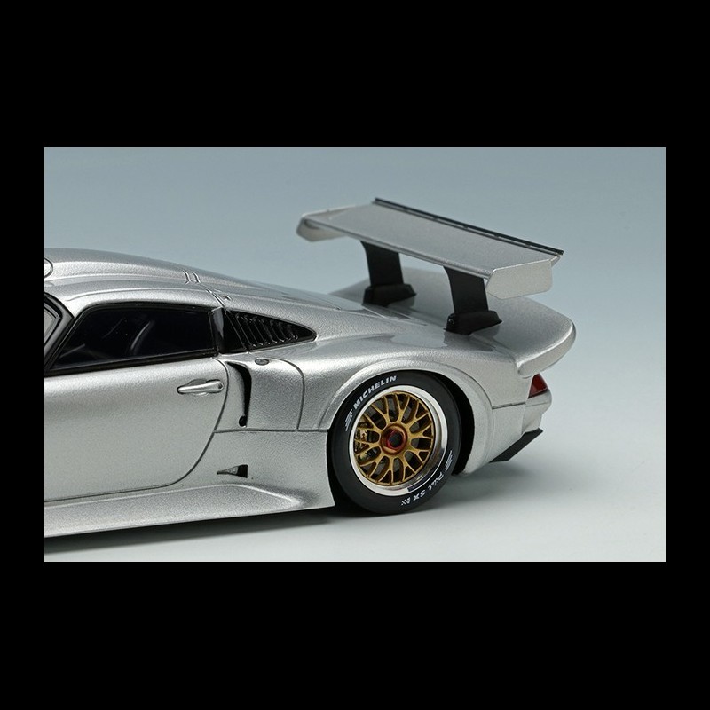 Porsche 911 GT1 1996 Silbergrau 1/43 Make Up Eidolon EM328D