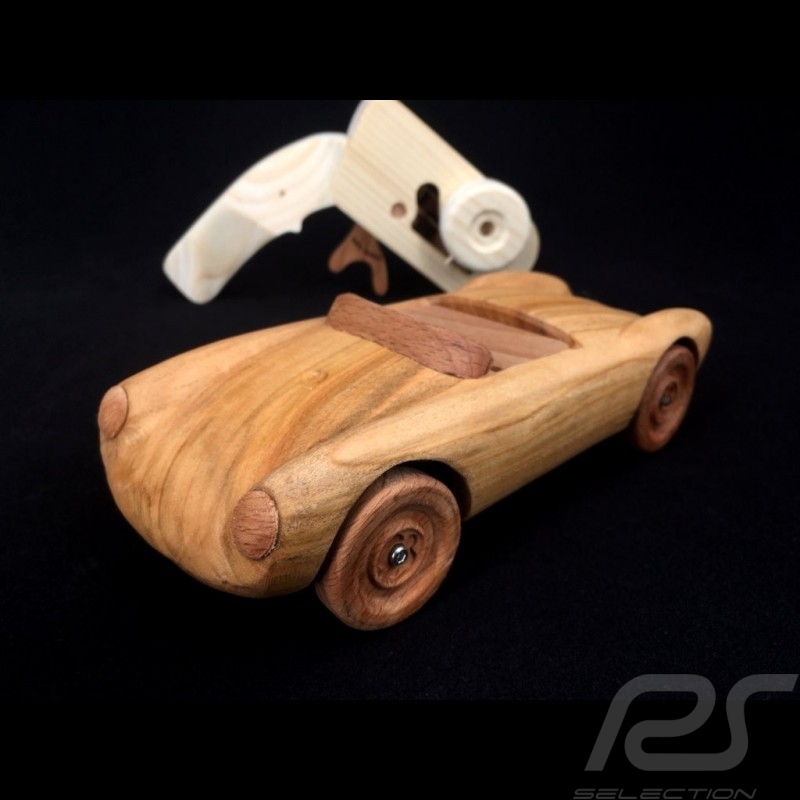 Funkgesteuert Porsche 550 Spyder aus Holz 1/18